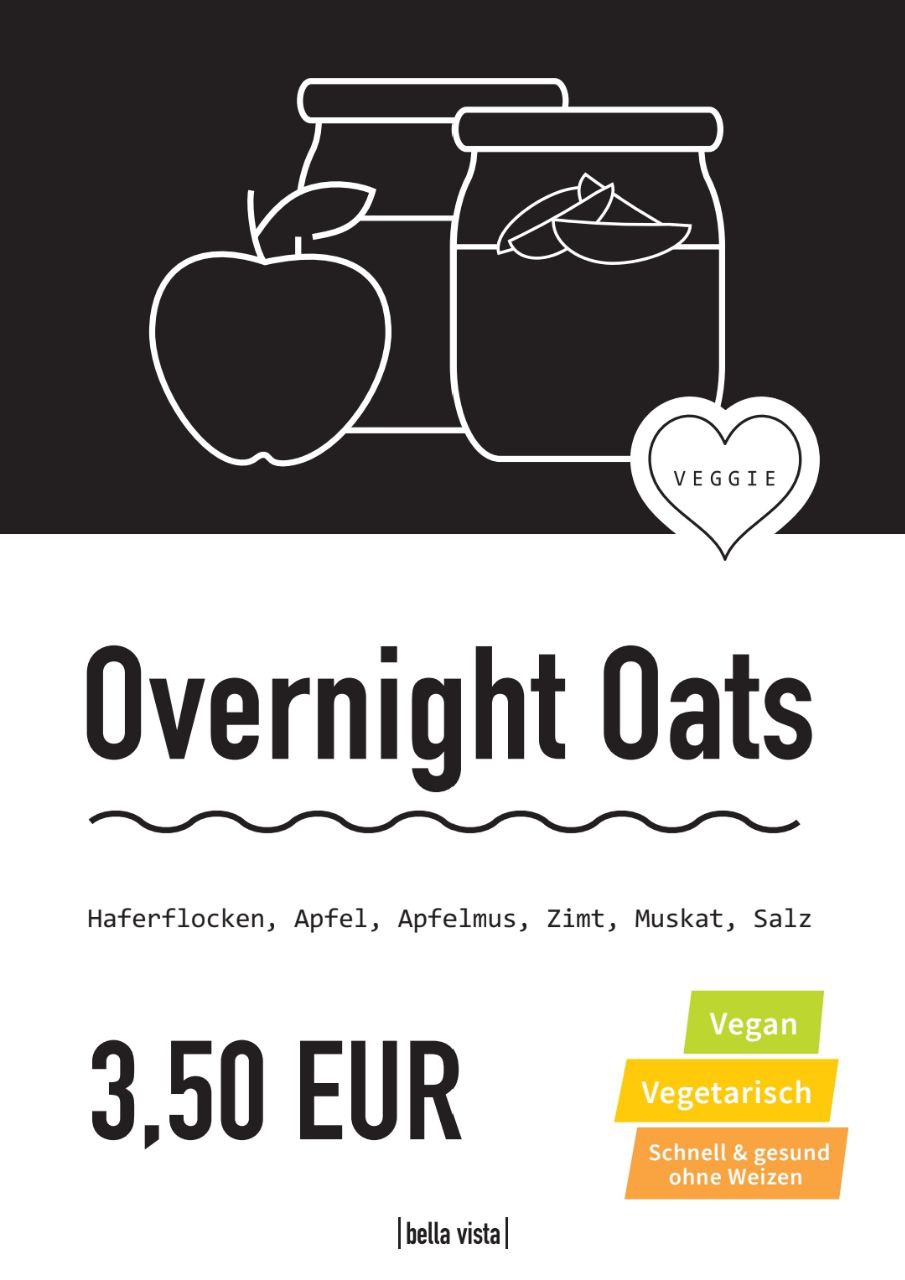 Plakat mit Skizze Overnight Oats zum Kaufen